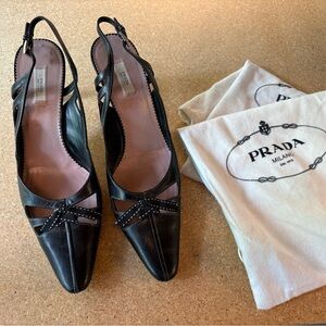 2000s Prada Heels with bow and cutouts